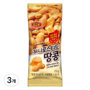 머거본 허니로스티드 땅콩, 25g, 3개