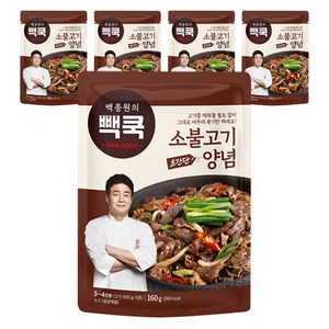 빽쿡 백종원의 소불고기양념, 160g, 5개