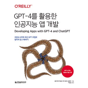 GPT-4를 활용한 인공지능 앱 개발:오픈AI API와 최신 GPT 모델로 창의적 앱 구축하기, 한빛미디어, 올리비에 케일린, 마리 알리스 블레트