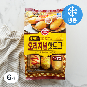 오뚜기 맛있는 오리지널 핫도그 (냉동), 400g, 6개