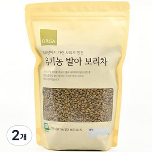 올가홀푸드 우리땅에서 자란 보리로 만든 유기농 발아 보리차, 500g, 1개입, 2개