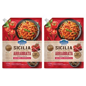 폰타나 시칠리아 페페론치노 아라비아따 파스타 토마토소스, 1.5kg, 2개