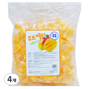 애플망고맛 큐브젤리, 1kg, 4개