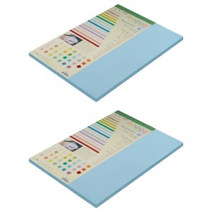 종이문화 친환경색지 레인보우카드 No.16 스카이블루, 8절, 50매