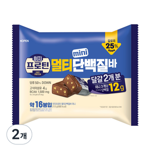 롯데웰푸드 이지프로틴 멀티 단백질바 미니, 213g, 2개