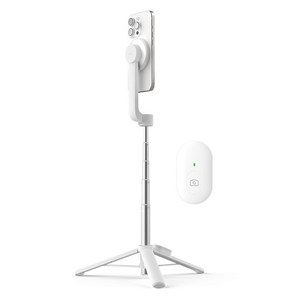 엘라고 맥세이프 셀카봉 삼각대+리모컨, EMSSTICK-WH, 화이트, 1개