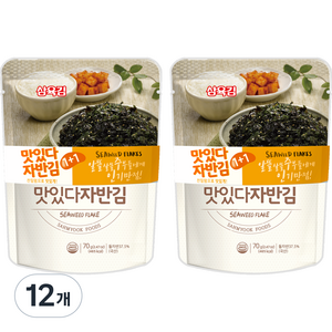 삼육김 맛있다 자반김, 70g, 12개