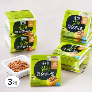 풀무원 실의 힘 매일아침 순생나또 12개입, 594g, 3개