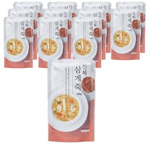 원더푸드 반려동물용 죽, 혼합맛(전복/삼계죽), 120g, 12개