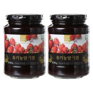 초록원 유기농 딸기잼, 580g, 2개