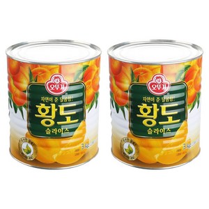 오뚜기 황도 슬라이스 통조림, 3kg, 2개
