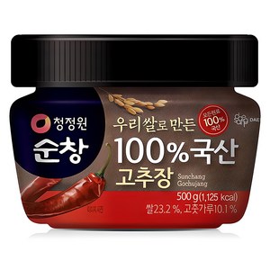 청정원순창 우리쌀로 만든 100% 국산 고추장, 500g, 1개