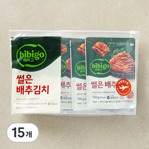 비비고 썰은배추김치, 100g, 15개