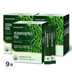 뉴트리디데이 프리바이오틱스 FOS 30p, 129g, 9개