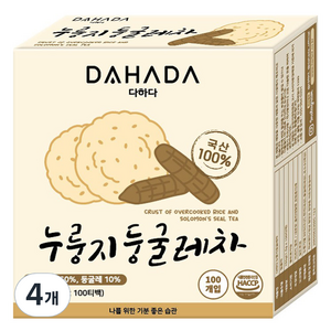 다하다 누룽지둥굴레차, 1.5g, 100개입, 4개