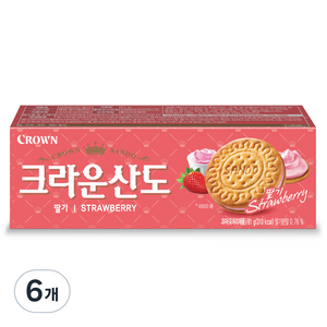 크라운산도 딸기, 61g, 6개