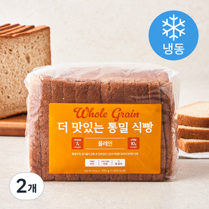 더 맛있는 통밀 식빵 플레인 (냉동), 550g, 2개