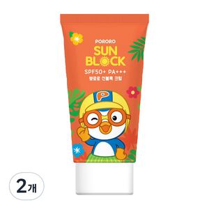 케이엠제약 유아용 뽀로로 선블록 크림 SPF50+ PA+++, 2개, 50ml