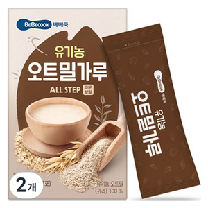 베베쿡 유기농 오트밀가루, 140g, 2개