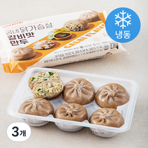 굽네 닭가슴살 갈비맛 만두 6개입 (냉동), 180g, 3개