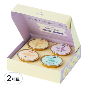 동원아르르 고양이 사르르 미니캔 버라이어티팩 30g x 4종 세트, 혼합맛(치킨/치킨간, 닭/오리, 참치/고등어), 연어, 2세트