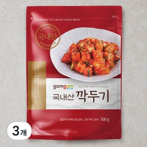 곰곰 국내산 깍두기 (냉장), 500g, 3개