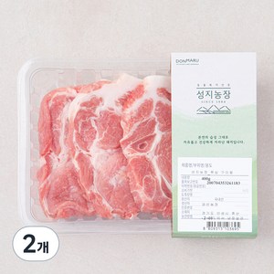 성지농장 한돈 동물복지 목심 구이용 (냉장), 400g, 2개