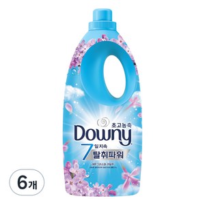 다우니 탈취파워 레몬그라스와 라일락 초고농축 섬유유연제 본품, 2L, 6개