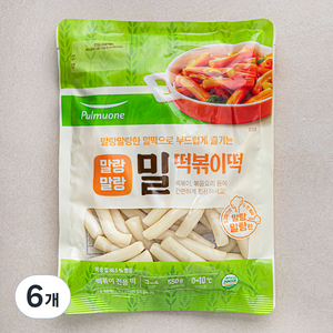 풀무원 밀떡볶이떡, 550g, 6개