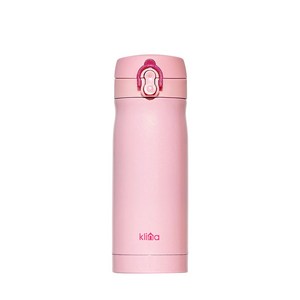 클리나 원터치 보온보냉 텀블러, 핑크, 350ml, 1개