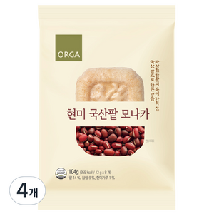 올가홀푸드 현미 국산팥 모나카, 104g, 4개