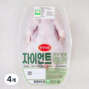 한강식품 무항생제 인증 자이언트 통닭 (냉장), 1451g, 4개