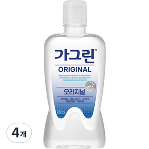 가그린 오리지널 구강청결제, 380ml, 4개