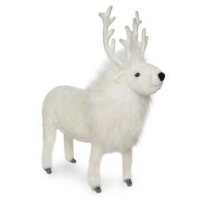 한사 6188번 흰사슴 Reindeer White 봉제인형, 40cm, 1개