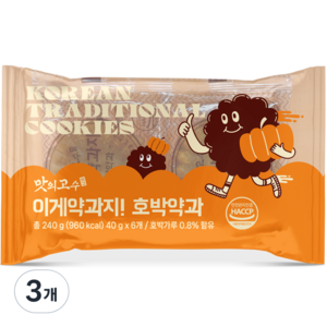 맛의고수 이게약과지 호박약과 6p, 240g, 3개