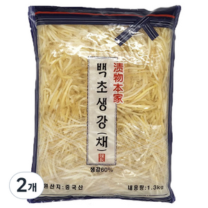 토호식품 백초생강 채, 1.3kg, 2개