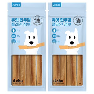 잇츄 츄잇 한우껌 점보 중대형견용 덴탈껌, 플레인, 90g, 2개