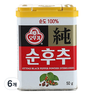 오뚜기 순후추, 50g, 6개