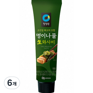 청정원 명이나물 생와사비, 6개, 100g