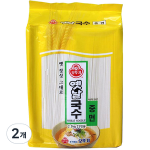 오뚜기옛날 국수 중면, 2.5kg, 2개