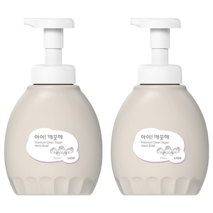 아이깨끗해 프리미엄 클린 비건 폼 핸드솝 피오니향, 450ml, 2개
