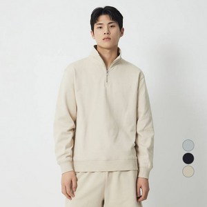 JAJU(자주) 남성용 하프 집업 스웨트 티셔츠