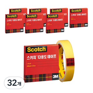 쓰리엠 스카치 다용도 테이프 리필 500 18mm x 20m, 32개