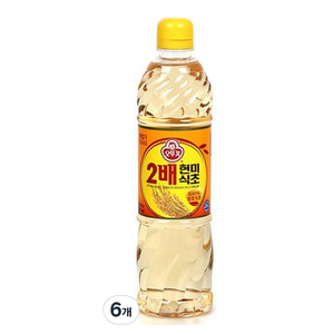 오뚜기 2배 현미식초, 900ml, 6개