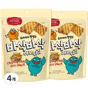 어가찬 소리까지 맛있는 바삭바삭 어포튀김, 100g, 4개