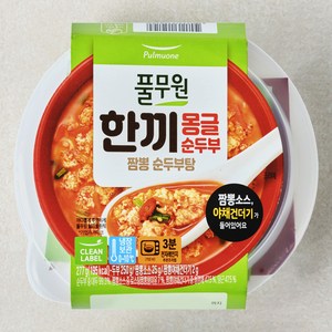 풀무원 한끼 몽글 순두부 짬뽕 순두부탕 냉장, 277g, 1개