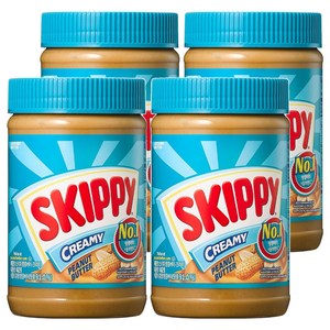 스키피 크리미 땅콩버터, 462g, 4개