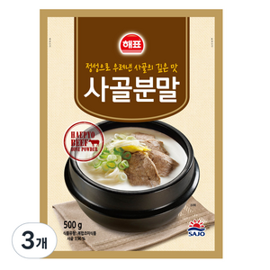 해표 사골분말, 500g, 3개