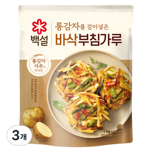 백설 바삭 부침가루, 1kg, 3개