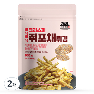 수산곳간 바삭바삭 크리스피 쥐포채 튀김, 100g, 2개